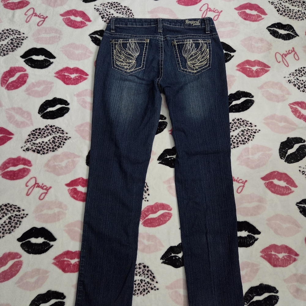 Blue Request Low Rise Bootcut Jeans Size 16